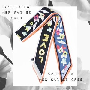 Handbag Hair Skinny Scarf Love Floral